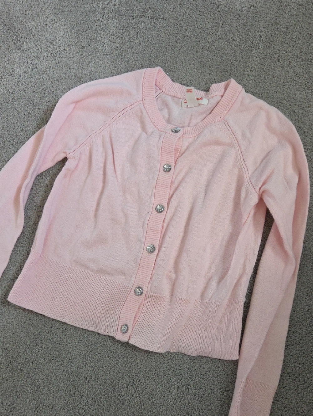 Cat & Jack Light Pink Button-Up Girl's Cardigan